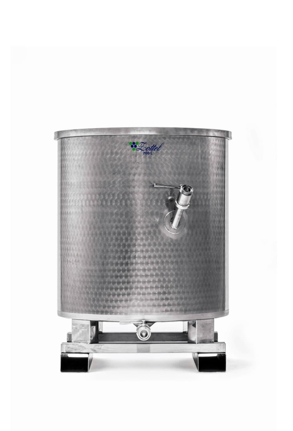 Zottel Rührtank mit Edelstahl-Sockel und mit Stutzen für Rührwerk — Weinbau — Bild 1 von 1