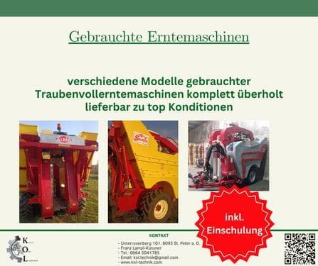 Alma Verschiedene Lesemaschinen — Weinbau